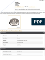 Part Number 6311-Z-NR-C3, Deep Groove Ball Bearings (6000, 6200, 6300, 6400)