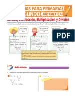 Adición Sustracción Multiplicación y División para Segundo de Primaria