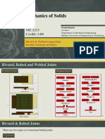 Mechanics of Solids - (Riveted and Welded Joints)
