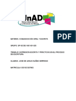 Evidencia de Aprendizaje Expresión Escrita y Prácticas en El Proceso de Escritura.