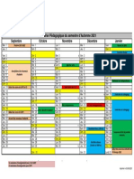 Calendrier Pedagogique - Automne 2021