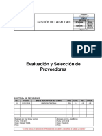 Evaluación y Selección de Proveedores