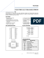 Datasheet EEPROM W27C010-70 (128K)