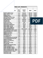 Price LIst - Products 2020 NEW