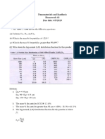 Nanomaterials and Synthesis - Homework 2