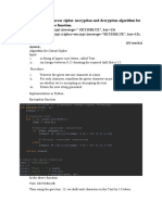 Implement A Caesar Cipher Encryption and Decryption Algorithm For The Given Pseudo Function