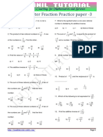 Class 07 Chapter Fraction Practice Paper - 3