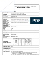 Ece 1101 - Engineering Lab I Course Outline Sem Ii