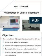 Unit Seven Automation in Clinical Chemistry