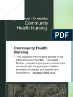 Community Health Nursing Orientation