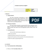 A Detailed Lesson Plan in English 8: 1. Define Voice Projection