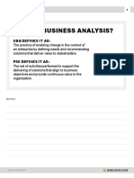 What Is Business Analysis?: Notes