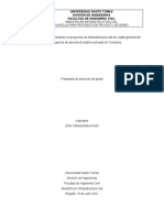 Maestría en Infraestructura Vial Plantilla para Propuesta de Proyecto de Grado