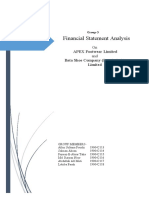 Financial Statement Analysis On APEX and Bata Shoe Company