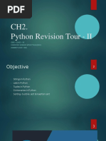 CH2. Python Revision Tour - II: Cbse - Class - Xii Computer Science With Python (New) (Subject Code:083)