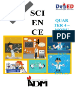 SCI EN CE 4: Quar Ter 4 - Modu LE 1: Types OF Soil AND Their Char Acter Istics