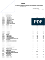 Formato de Presupuesto - Iiss. Drenaje Pluvial, Drenaje de Aire Acondicionado