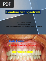 Combination Syndrom: Dr. Farzana Memon Assistant Professor Dept. of Prosthodontics, Isra Dental College Hyderabad