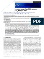 Fiber Optic Evanescent Wave Humidity Sensor Based On Sio /tio Bilayer Films