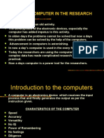 Role of Computer in The Research