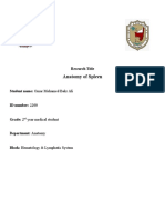 Anatomy of Spleen: Research Title