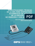 Especificaciones Técnicas de La Oms para Dispositivos Automáticos de Medición de La Presión Arterial No Invasivos Y Con Brazalete