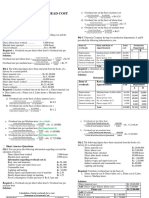 Accounting For Overhead Cost: Brief Answer Questions