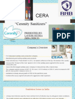 "Cerenity Sanitizers": Presented By: Lavesh Sethia (Mba Sem Ii)