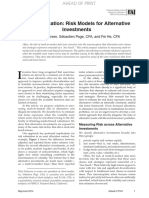 Asset Allocation - Risk Models For Alternative Investments