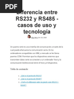 Diferencia Entre RS232 y RS485 - Casos de Uso y Tecnología