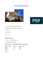 Relationship Between Critical Angle and Refractive Index