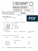 G6 - First Term Examination (2020) - Hartley College, Point Pedro