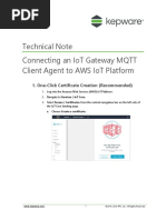 Connecting IoT Gateway MQTT To AWS KSE