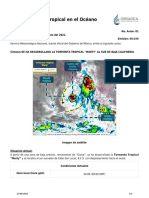 Aviso de Ciclón Tropical en El Océano Pacífico