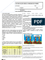 Simulado 1 Corrente, Resistência e Potência Elétrica: Thomas Edison, George Westinghouse e Nikola Tesla