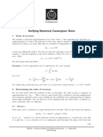 Verifying Numerical Convergence Rates: 1 Order of Accuracy