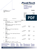 Invoice: Pos Article Quantity QU Price PU USD