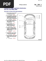 Touran No. 204 / 1: Position of Relays and Fuses Electronics Box Low, From May 2005