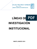 Líneas de Investigación Institucional