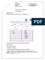 Taller de Comprension y Significados de Palabras