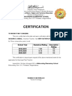 Certification: Ministry of Basic, Higher and Technical Education Midconding Elementary School