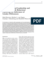 Transformational Leadership and Innovative Work Behaviour: Exploring The Relevance of Gender Differences