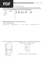 D3 Simplifying and Solving Quadratic Equations Notes (2020)