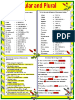 SOLUTION Worksheet 1. Singular and Plural