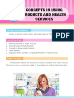 Concepts in Using Products and Health Services: Grade-Level Indicator