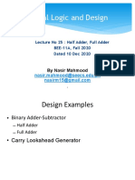 25 DLD Lec 25 Half Adder, Full Adder Dated 10 Dec 2020 Lecture Slides