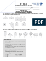 Atividade 6º Ano Sólidos Geométricos