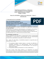 Guía de Actividades y Rúbrica de Evaluación - Tarea 1 - Introducción