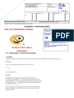 Razones Y Proporciones: Ver Los Siguientes Videos