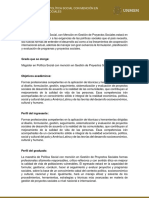 Maestría en Política Social Con Mención en Gestión de Proyectos Sociales